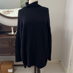 Halogen Classic Black Cowl Neck cashmere Sweater